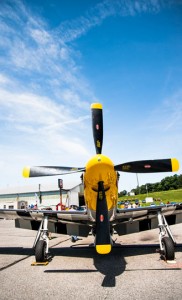 A Rolls Royce V-12 Merlin engine gives thee P-51 Mustang more than 1,000 horsepower.