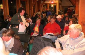 More than 100 people opposing a new equine ordinance packed the Lenfest Center for the Newlin Township supervisors' meeting on Monday night.