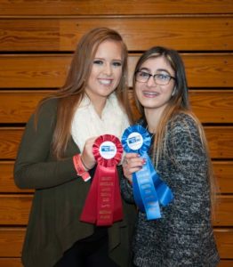 Shelby Huntedr, left, and Elana Lindner, both of Chadds Ford take home honors for their entries in the festival.