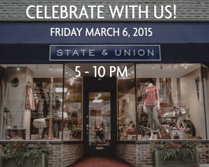 STATE & UNION is hosting a celebration of its new collaboration with United By Blue.