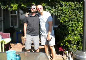 Eric Stauffer (left), and his stepfather, Eric Miller, say  their winemaking collaboration benefits from the fact that they share the same  tastes. 