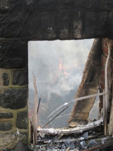 Castle fire burned throughout the night into the next day