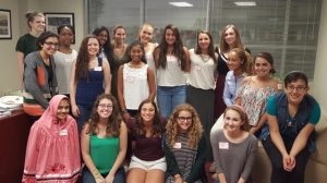 Members of the 2015 Girls Advisory Board convene to make selections of grant recipients.