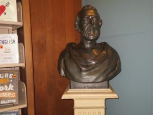 A bust of Bayard Taylor is one of the few reminders of the Kennett Public Library's previous namesake.