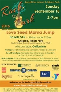 'Rock the Park' will be held Sunday, Sept. 18, from 2 to 7 p.m.