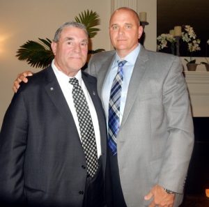 Former Chief Edward A. Zunino (left) is joined by West Goshen Det. Darren Sedlak.