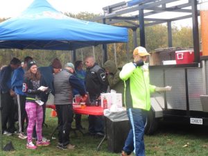 Racers get refreshments from Victory Brewing Company following the race.