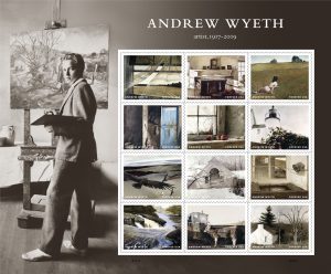 The U.S. Postal Service will make the centennial of Andrew Wyeth's birth with a stamp sheet.